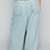 Pinstripe Patch Wide Leg Pants