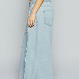 Pinstripe Patch Wide Leg Pants