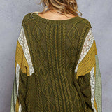 Green Multi Sweater
