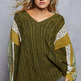 Green Multi Sweater