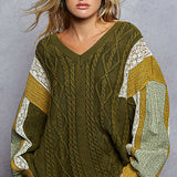 Green Multi Sweater