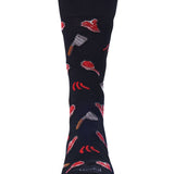MeMoi Meats Bamboo Blend Men's Crew Socks