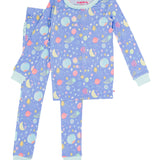 Toddler Girls Starry Dreams Bamboo Viscose Ruffle Long Sleeve Pajama Set
