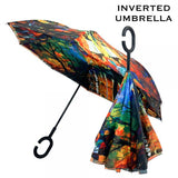 Inverted Art Umbrellas