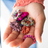 Mini Satin Scrunchie, Set of 8