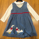 Corduroy Goose Dress 3-4t