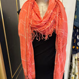 Tassled Striped Scarves