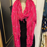 Tassled Striped Scarves