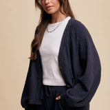 Cardi + Shorts Ribbed Knit Set