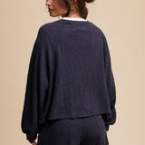 Cardi + Shorts Ribbed Knit Set
