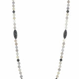 Frosted Agate Beads w/Hematite Olive Beads