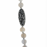 Frosted Agate Beads w/Hematite Olive Beads