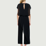 Jumpsuit with Chiffon Overlay