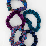 Print and Velvet Scrunchies, Set of 5