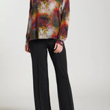 Half-Placket Pullover Blouse