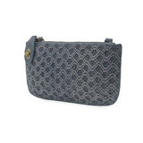 Lattice Woven Mini Crossbody Wristlet Clutch