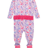 Sweetie-Saurus Dinosaurs Footed Ruffle One Piece Pajama