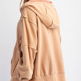 BrushedTerry Knit Zip Up Hoodie