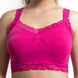 Lace Bralette-Magenta