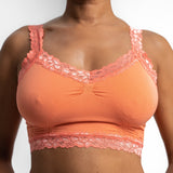 Lace Bralette-Peach