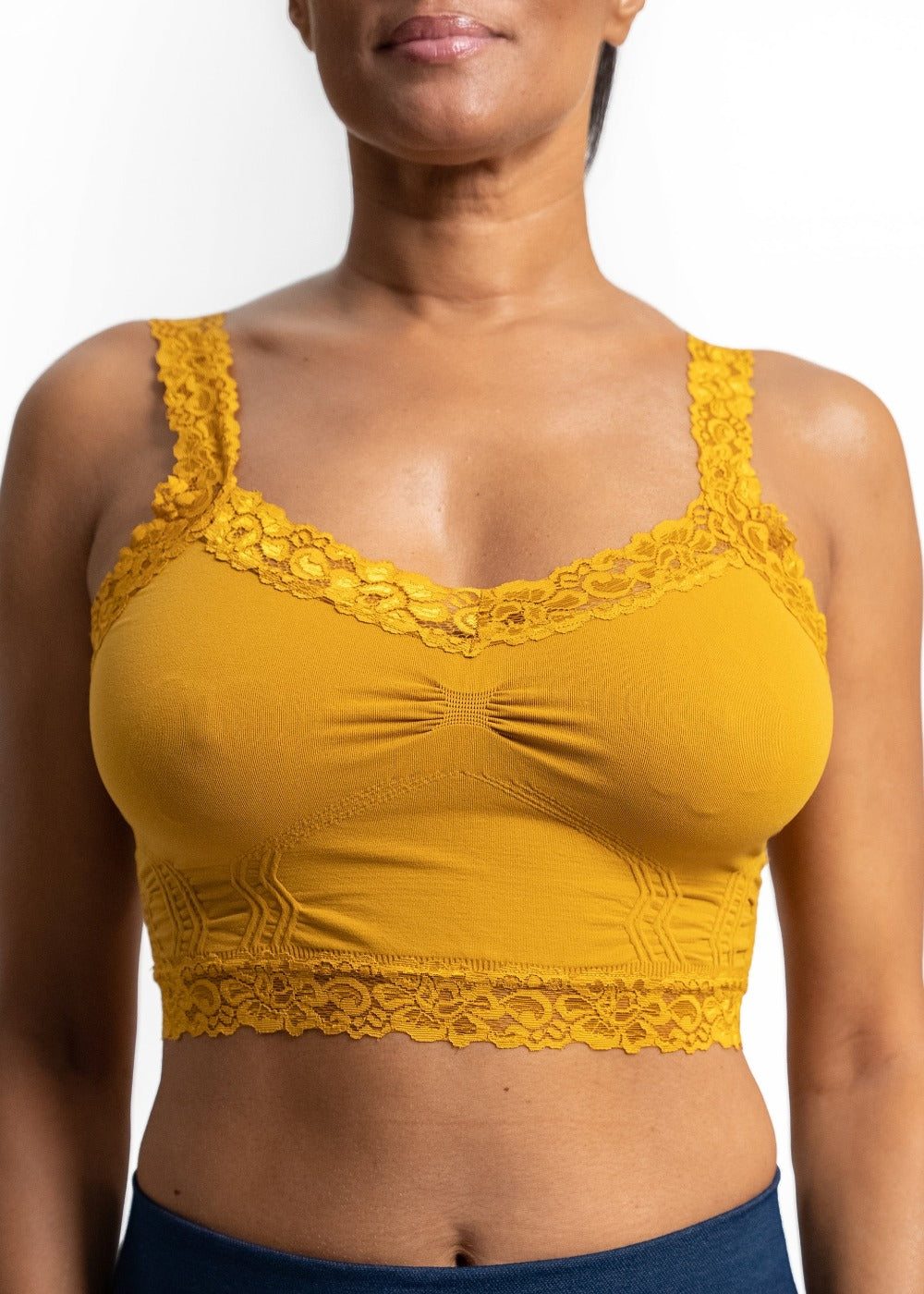 Lace Bralette-Gold