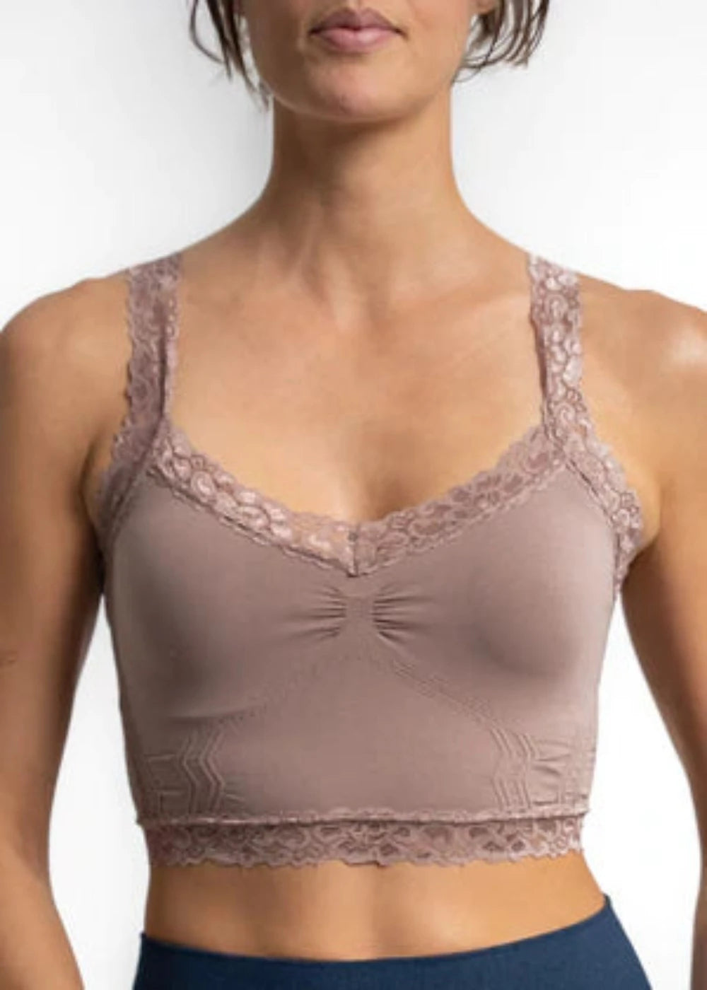 Lace Bralette-Mauve