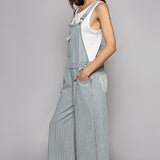 Pinstripe Patchwork Overalls