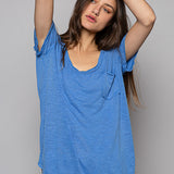 Loose Fit Scoop Neck Tee