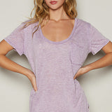 Loose Fit Scoop Neck Tee