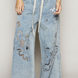 Wide Leg Cutout Pants