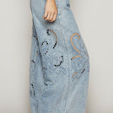 Wide Leg Cutout Pants