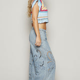 Wide Leg Cutout Pants