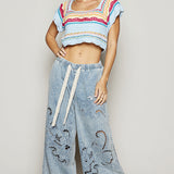 Wide Leg Cutout Pants