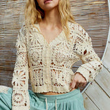 Natural crochet Cardigan