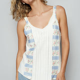 Knit Floral Sweater Tank