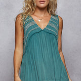 Evergreen Laced Tank
