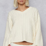 Cable Knit Chenille Sweater