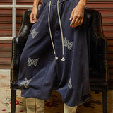 Navy Butterfly Jogger Pants