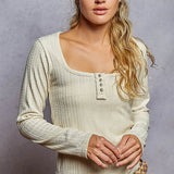 Square Neck Knit Top