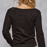 Square Neck Knit Top