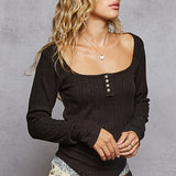 Square Neck Knit Top