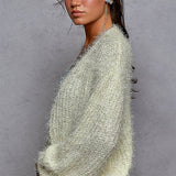 Eyelash Cardigane Sweater
