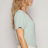 Vintage Stone Wash V-neck