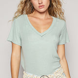 Vintage Stone Wash V-neck