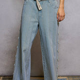 Wide Leg Denim Heart Jeans