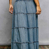 Denim Maxi Skirt