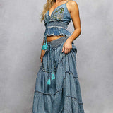 Denim Maxi Skirt