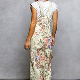Cream Floral Overall