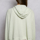 Ribbed Knit Hoodie