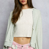 Ribbed Knit Hoodie